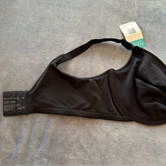 NWT Vanity Fair Radiant Womens Back Smoothing Underwire Bra Midnight Black - Picture 10 of 11